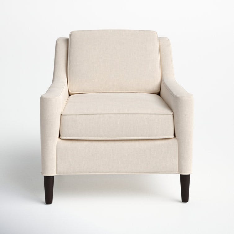 Windsor Wide Arm Natural Velvet Lounge Chair