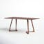 Fischer 71" Walnut Solid Wood Rectangular Dining Table