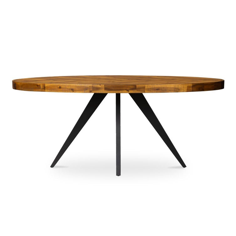 Carlo 72" Acacia Oval Brown Dining Table