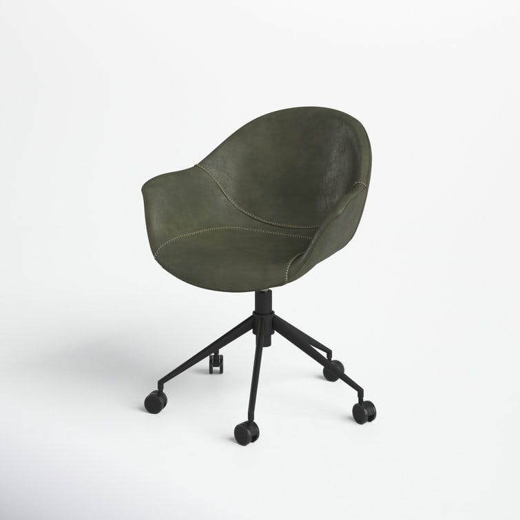 Kealey Green and Black Swivel Office Chair
