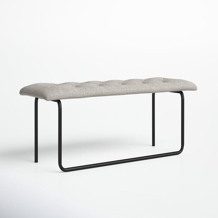 Aria Antique Grey Upholstered Bench