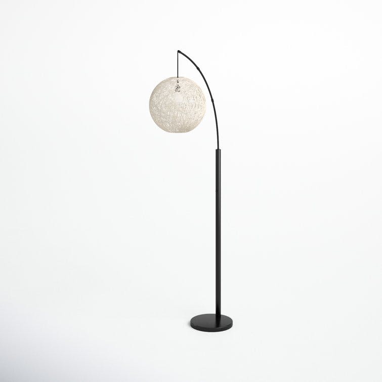 Cristobal 76.5" Natural/Bronze Arched Floor Lamp