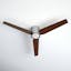 Goren 56" Black and American Walnut 3-Blade Ceiling Fan with LED Light Kit