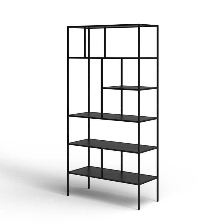 Level 72" x 36" Stainless Steel Etagere Bookcase