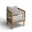 Pierre Upholstered Crackle Barrel Accent Chair