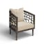 Pierre Crackle Upholstered Barrel Accent Chair