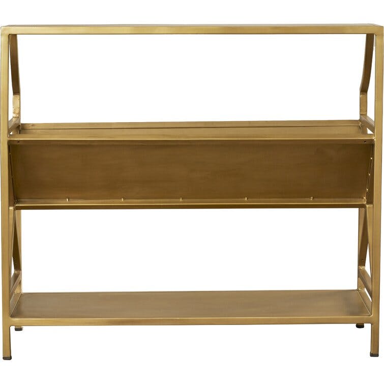 Offex Home Decor Antique Gold Library Bookcase - Gold