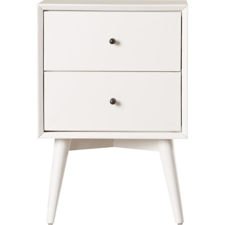 Williams 2 - Drawer Solid + Manufactured Wood Nightstand