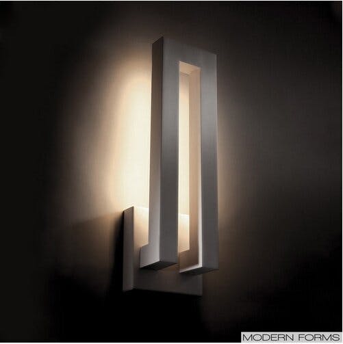 Forq 2-Bulb 18'' H Integrated LED Outdoor Armed Sconce