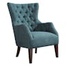 Lilith Button Tufted Wing Chair - Teal