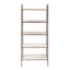 Soho 73" Pecan/Off White Solid Wood Ladder Bookcase