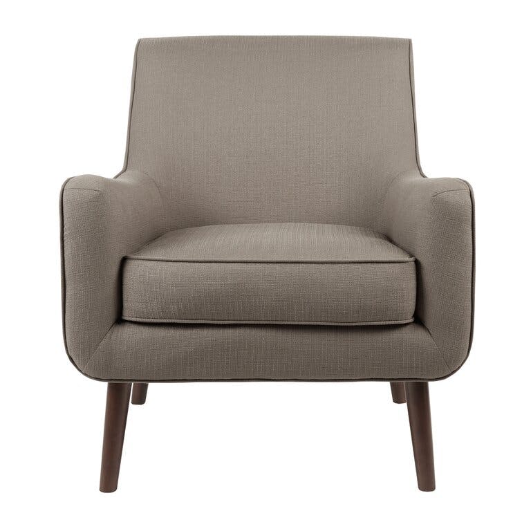 Femi Grey Upholstered Mid-Century Armchair
