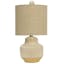 Cliffside Cream Ceramic Table Lamp with Beige Shade