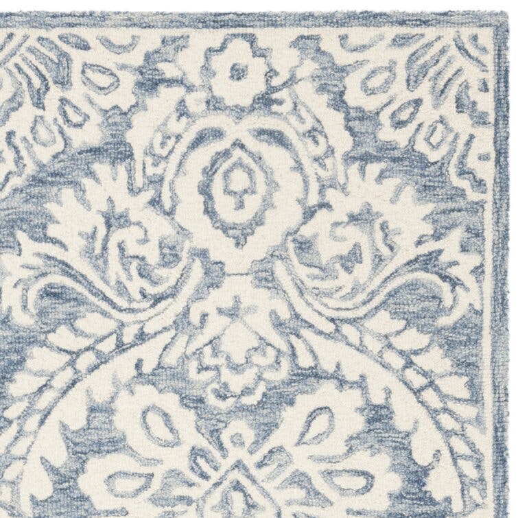 Tansy Hand Tufted Blue/Ivory Wool Rug