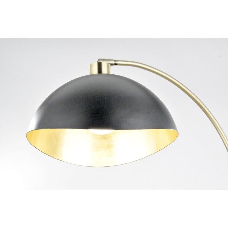 NOVA of California 1011017WB Luna Bella Table Lamp, Matte Black Marble Shade, Modern, Contemporary, Task Lamp, for Desks, Work, Home Office, or Study Room Accent, Weathered Brass