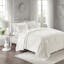 Emberly 100% Cotton Sateen Full/Queen White Coverlet Set