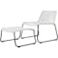 Barclay White Rope Armless Outdoor Lounge Chair