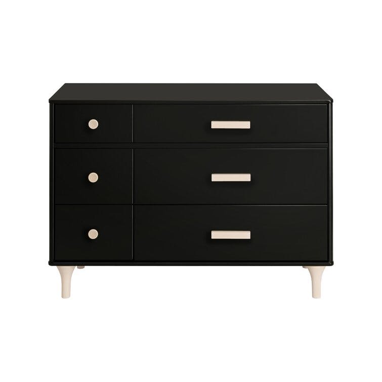 Lolly Black and Washed Natural 6-Drawer Double Dresser