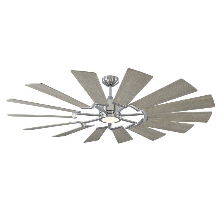 Calix 62" Brushed Steel LED Ceiling Fan