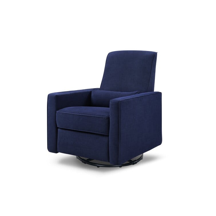 Piper Navy Upholstered Recliner and Swivel Glider