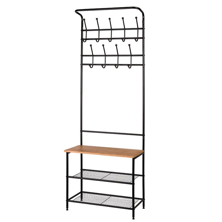 Hall Tree 25.79'' Wide with Bench and Shoe Storage