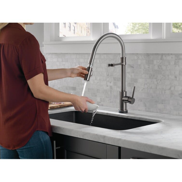 Trinsic Pro Pull Down Touch Single Handle Kitchen Faucet with Accessories