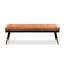 Athan Cognac Tan Genuine Leather Bench