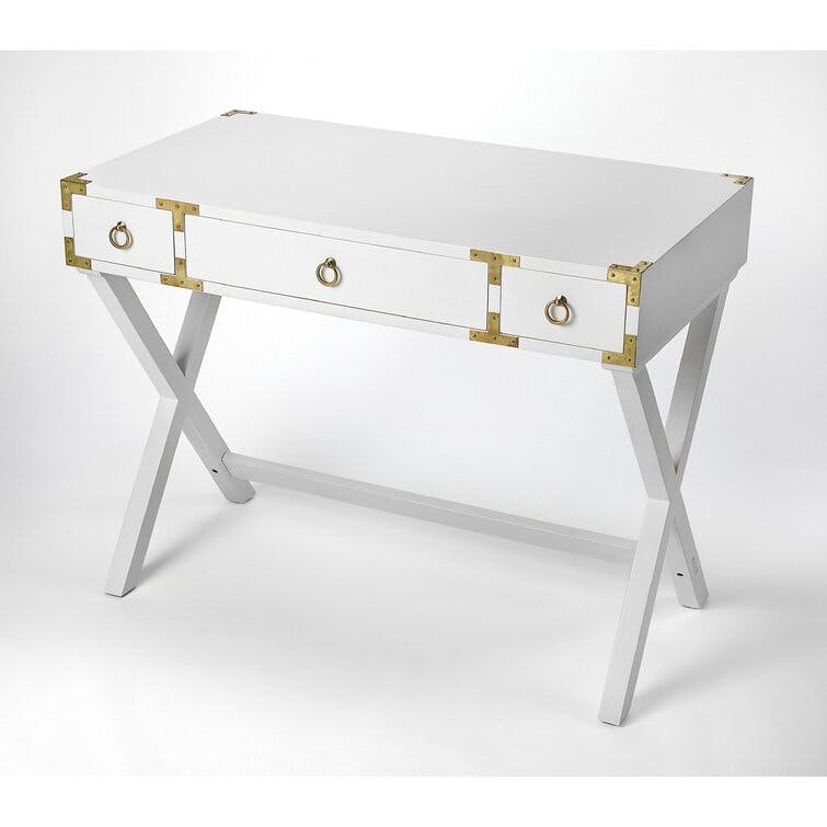 Aerilyn White Glossy Campaign Writing Desk