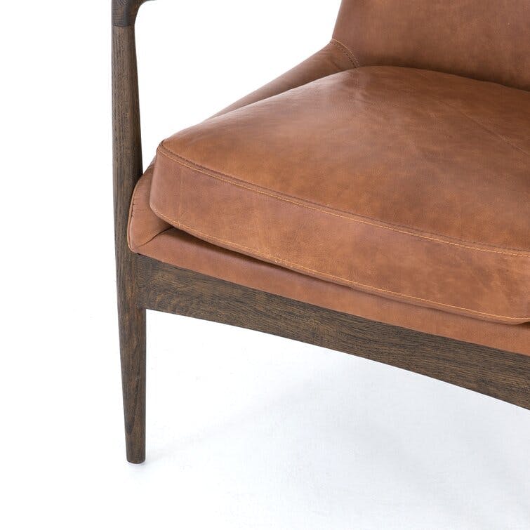 Ermine Genuine Leather Armchair