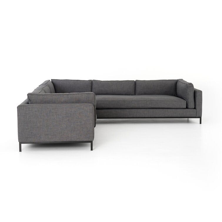 Fritzie Corner Sectional Sofa - Charcoal