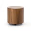 Contemporary Hudson Round Wood & Metal End Table - 20" Brown
