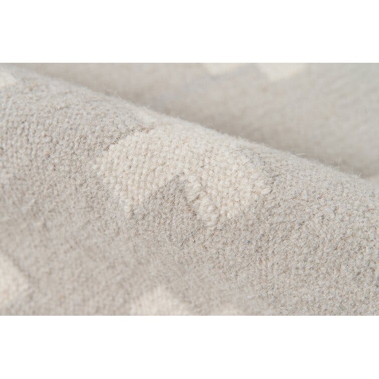 Topanga Handmade Wool Gray/White Rug