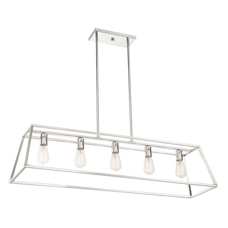 Clare 5-Light Chrome Metal Dimmable Kitchen Island Chandelier