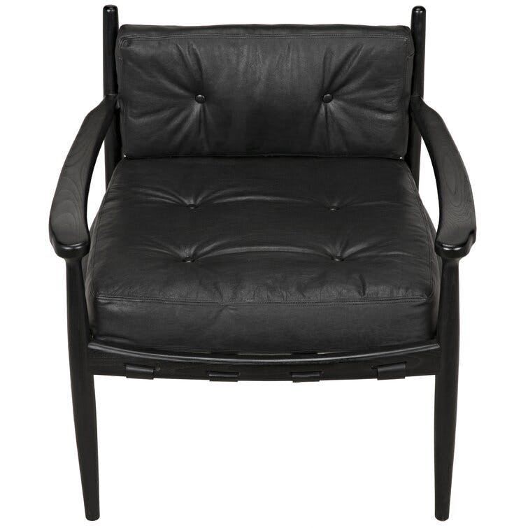 Kady Charcoal Black Upholstered Lounge Chair