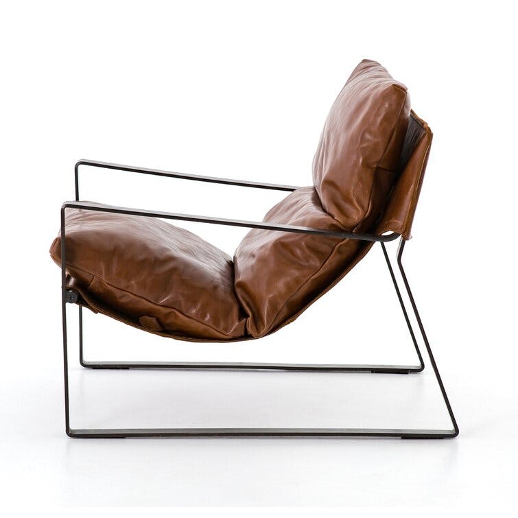 Marlyne Leather Accent Armchair