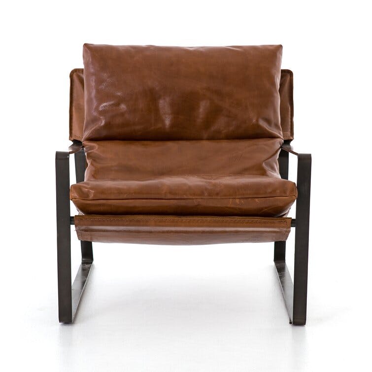 Marlyne Leather Accent Armchair