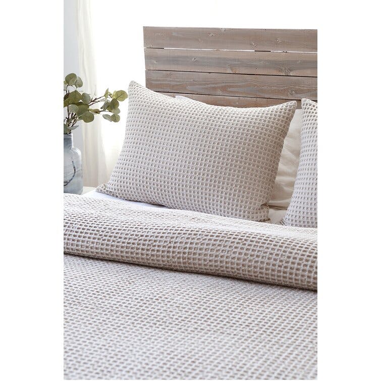 Zuma Waffle Weave Blanket by Pom Pom at Home - Natural / Twin