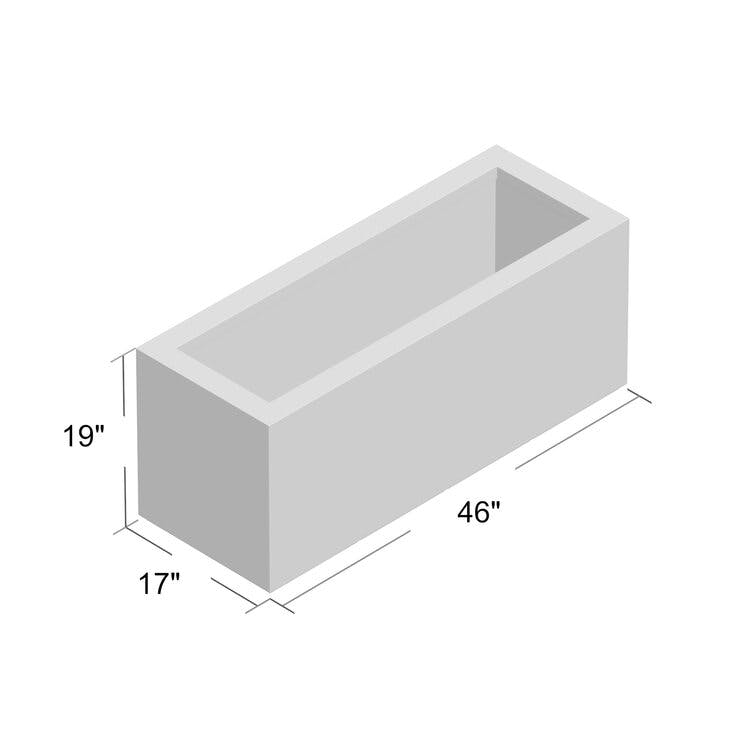 Gita 46"x17" White Composite Tall Planter Box