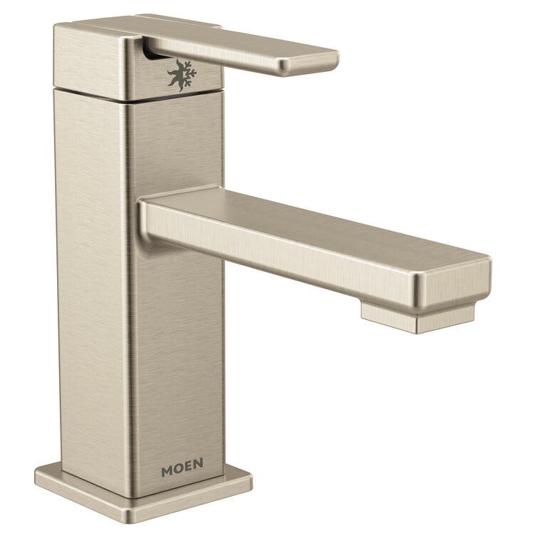 90 Degree Single Hole Bathroom Faucet with Drain Assembly
