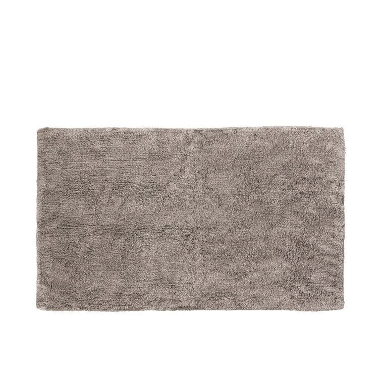 Twin 24"x39" Taupe Reversible Cotton Bath Rug