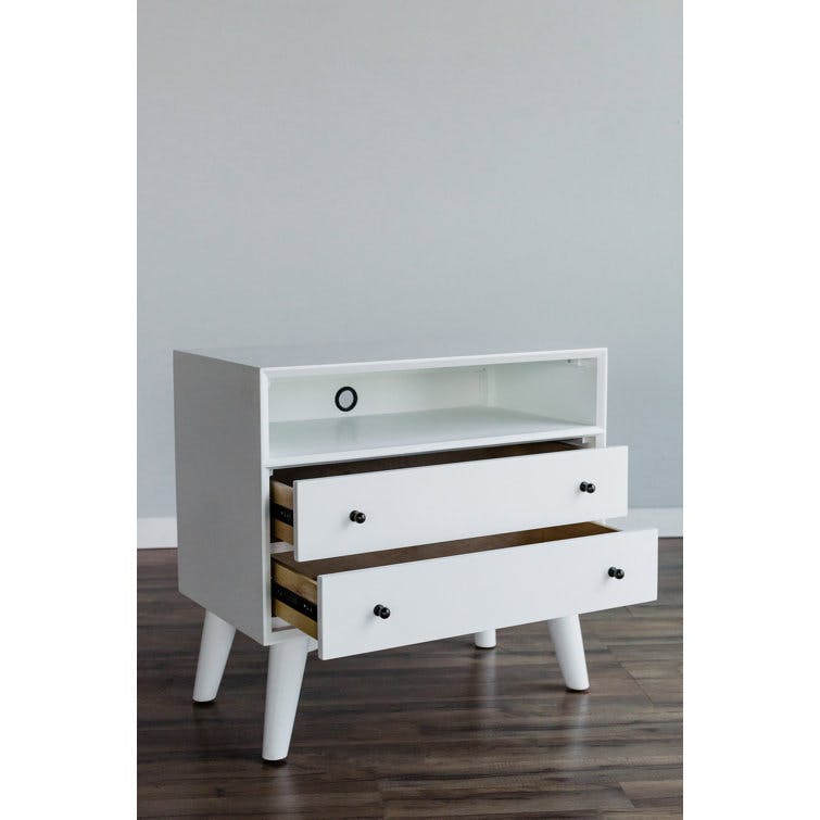 Williams 2 - Drawer Solid Wood Nightstand