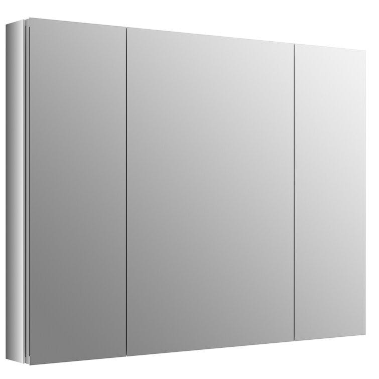 KOHLER Verdera® Aluminum Triple-Door Medicine Cabinet, Frameless with Adjustable Shelves