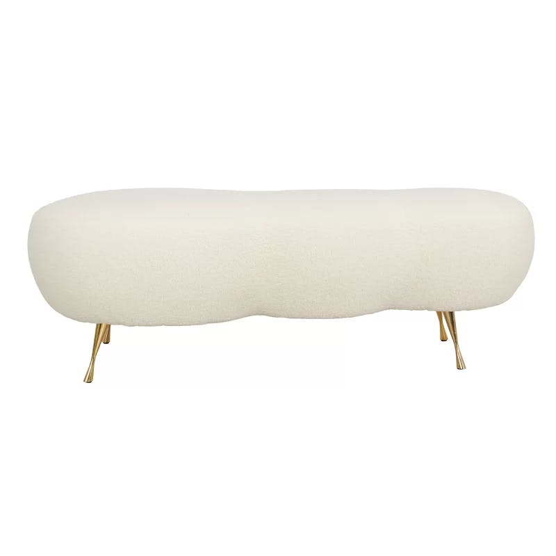 Alessia Contemporary Beige Metal Queen Headboard with Spindle Detail