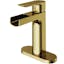 Matte Brushed Gold Single-Hole Waterfall Bathroom Faucet