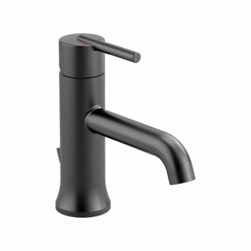 Sleek Matte Black Trinsic Single Handle Bathroom Faucet