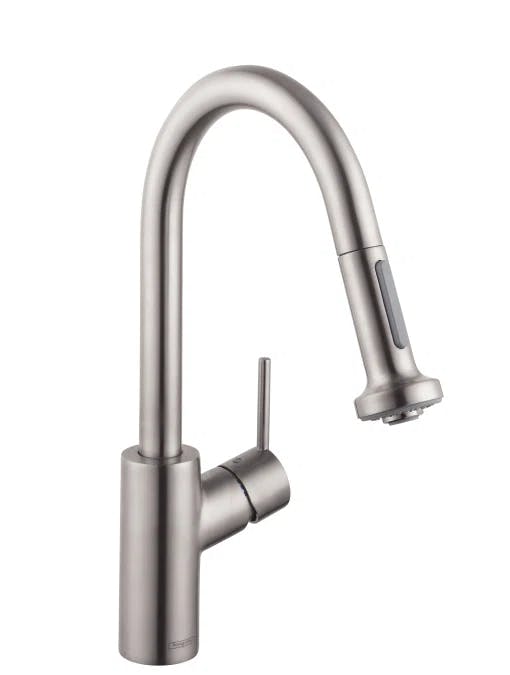Talis S Modern Steel Optik Pull-down Kitchen Faucet with Spray