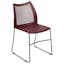 Burgundy Sled Base 661 lb. Capacity Stack Chair with Air-Vent Back