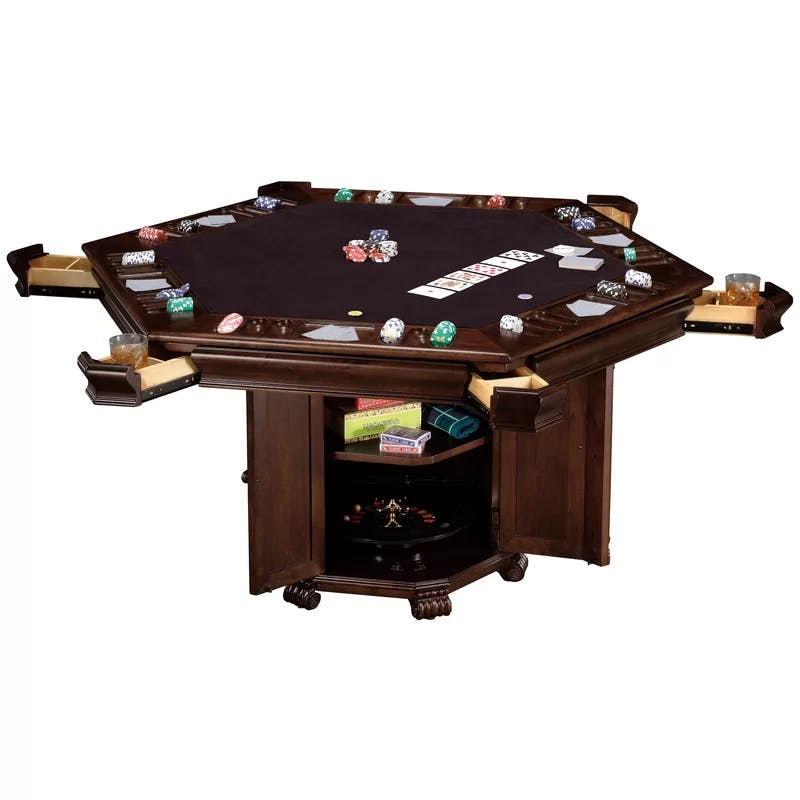 Niagara 50" Rustic Cherry Traditional Poker Table