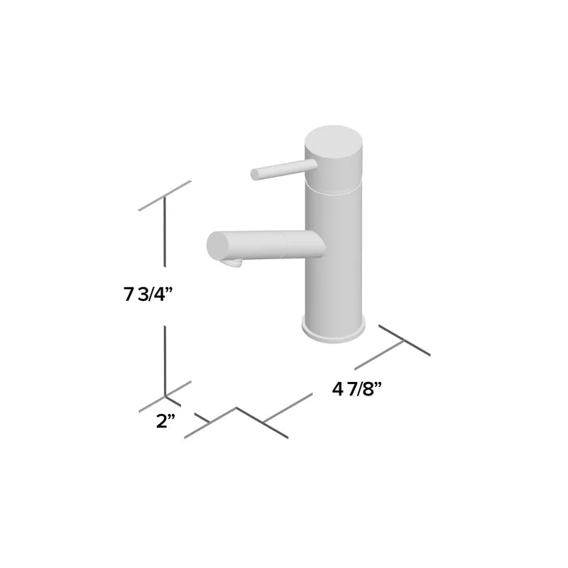 Noma 7.75" Matte Gold Single Handle Deck-Mount Bathroom Faucet