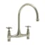 Classic Elegance 14" Polished Nickel Kitchen Faucet with Dual Handles